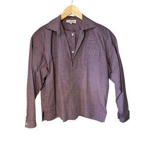 Byblos Italian Men's Casual Purple Button-Down 100% cotton Shirt